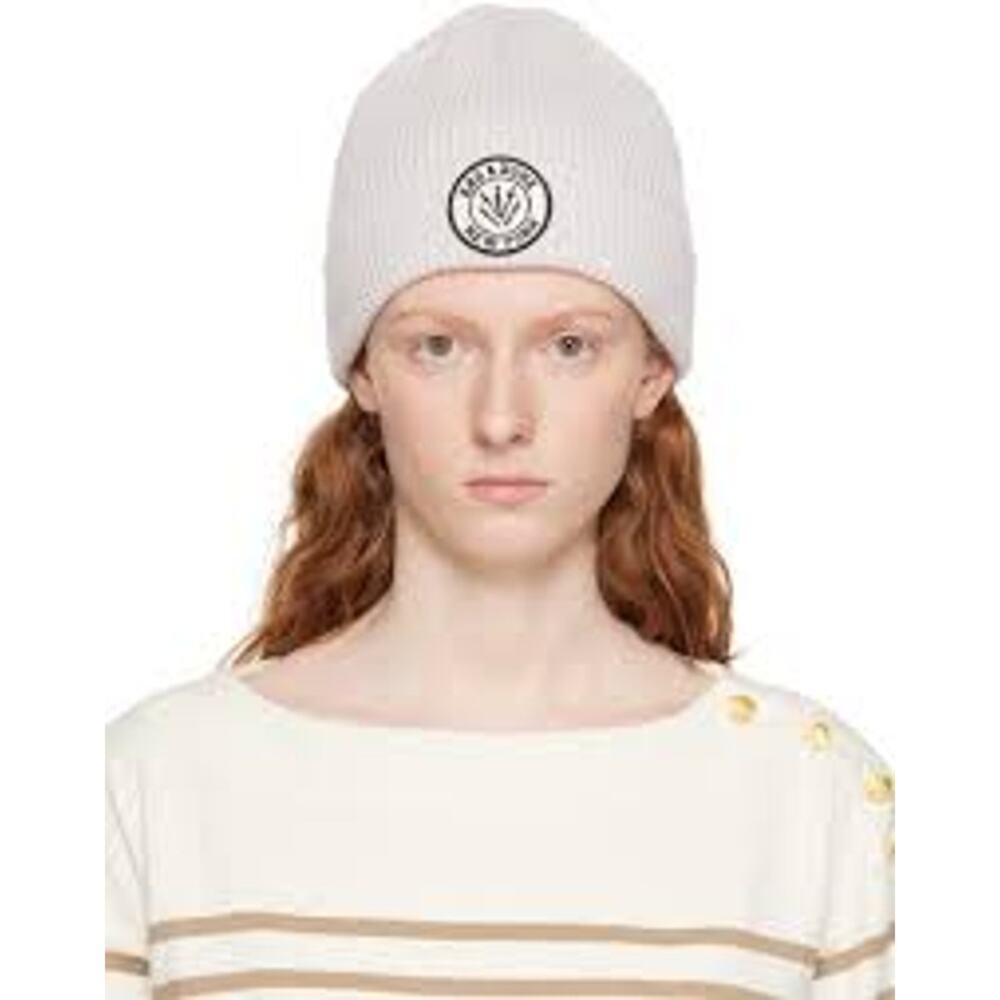 Rag & Bone Women's Charlie Beanie Embroidered Logo Patch at Rolled Brim One Size